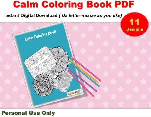 Product picture Calm Coloring Book Adults Printable Pdf